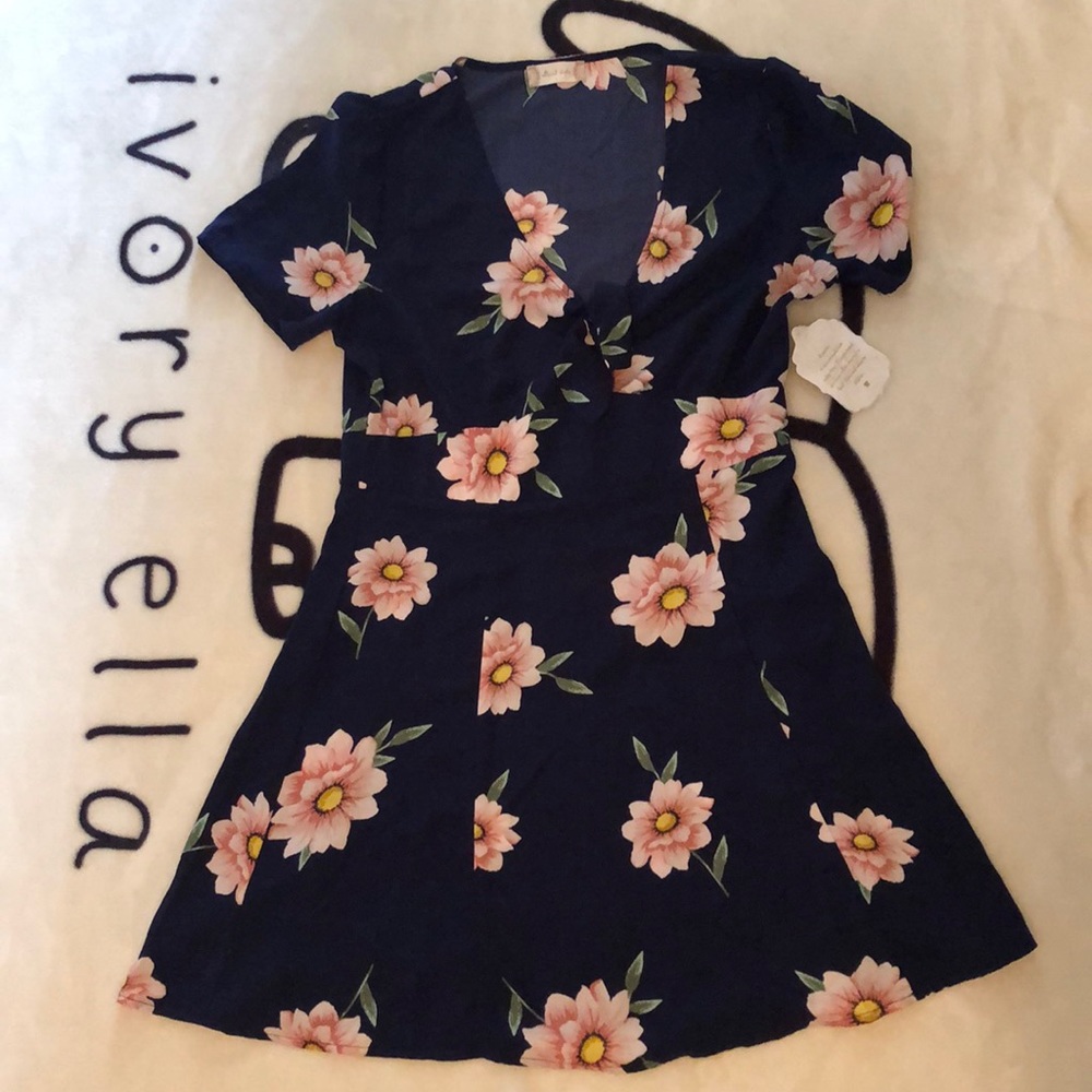 🌸 navy pink dress 🌸